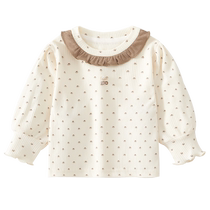 Girls long-sleeved T-shirt spring and autumn 2024 new style childrens bottoming shirt autumn princess autumn baby top