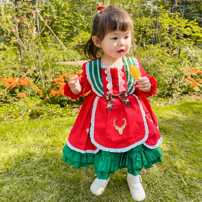 Классический наряд Dress, весенняя юбка для девочек, маленький наряд принцессы, стиль Лолита