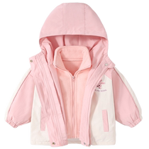 Manteaux pour filles vestes pour enfants printemps et automne 2024 nouveaux vêtements dhiver détachables 3 en 1 pour bébés à la mode