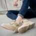 Giày cao cổ Martin boots da nam hợp thời trang tất cả các trận đấu ngắn giữa giày ống sa mạc công cụ giày cao cổ 2018 mùa thu và mùa đông mới giày cao cổ quân đội nam - Kính râm