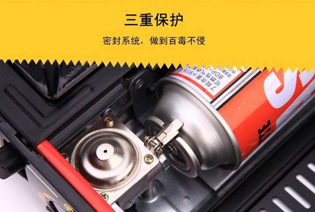 Bếp lò chống gió gia đình nướng tích hợp bếp gas ngoài trời - Bếp lò / bộ đồ ăn / đồ nướng dã ngoại