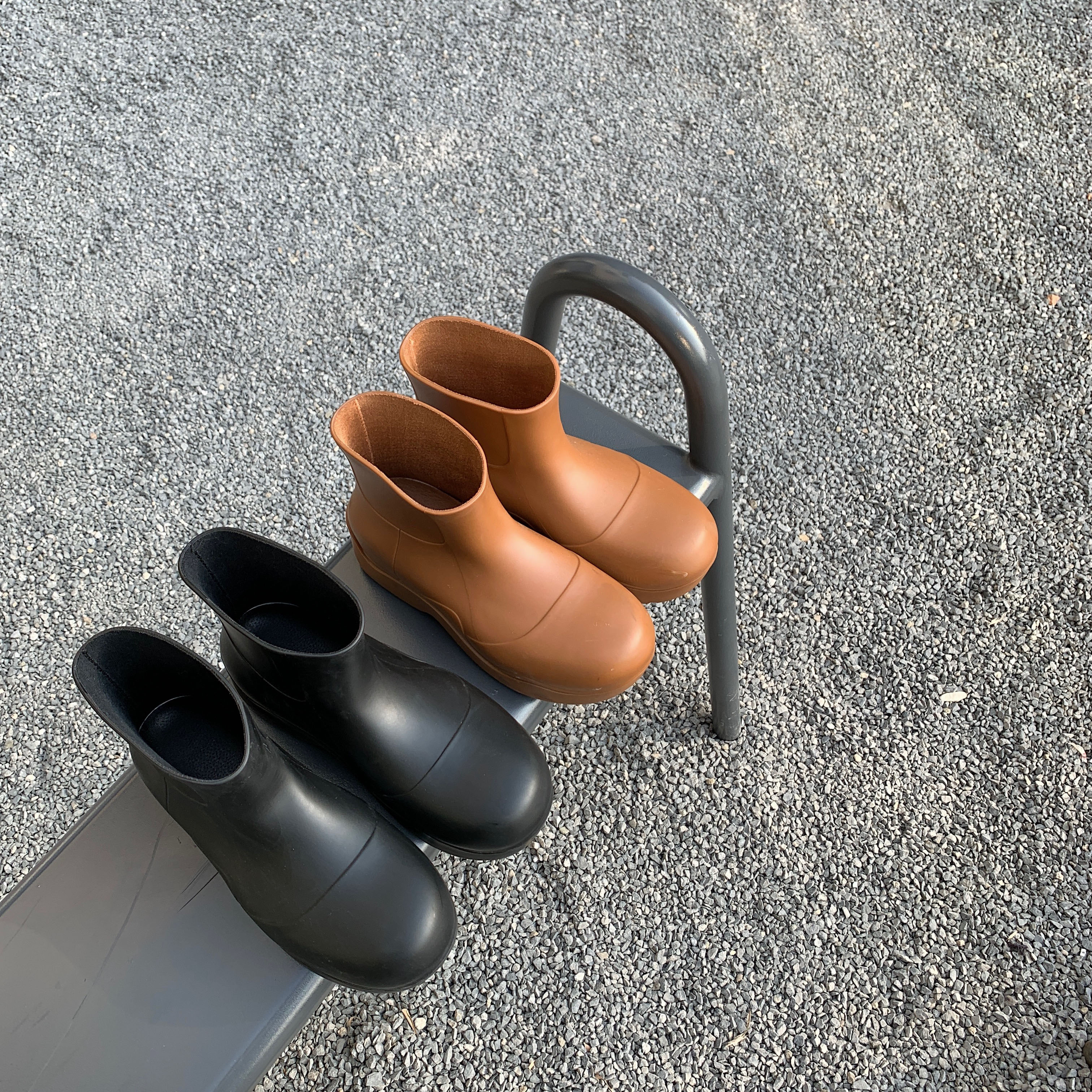 2022 Fall - sole heel boots low - gang waterproof boots candy shoes candy skid short tube boots