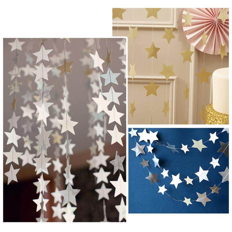 Pentagon Cards Pull Flags Birthday New Year's Day New Year's Day Classroom Scene arrangement Golden Jam Sheet Shop Decoration Supplies Rahua