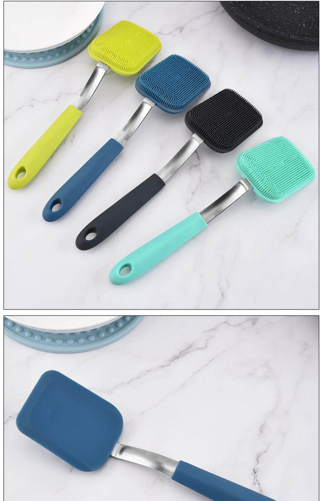 Щетка для жирной посуды 创意硅胶洗锅刷锅铲型厨房用刷软毛刷不伤锅不沾油通用锅具清洁刷