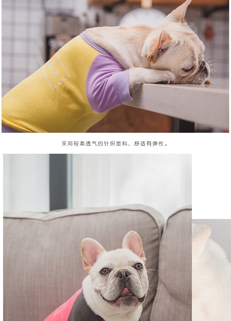 JOYCELELE thú cưng quần áo chó quần áo mùa hè đan nhà đồ ngủ điều hòa không khí quần áo đấu bò Teddy trang phục - Quần áo & phụ kiện thú cưng phu kien cho meo