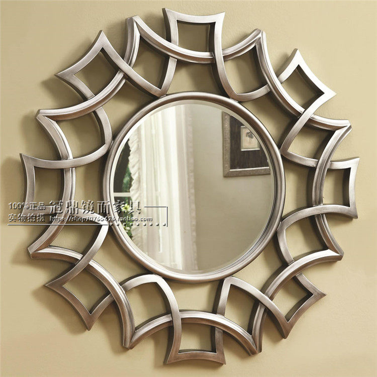 Vigorous mirror round O-shaped mirror frames Xuan Guan Fireplace Mirror Decorations home Circular Decorative Mirrors