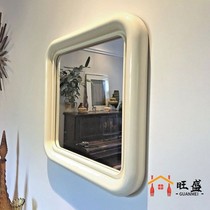 Internet celebrity ins art square makeup mirror wall-mounted Nordic cream dressing mirror simple modern bathroom mirror
