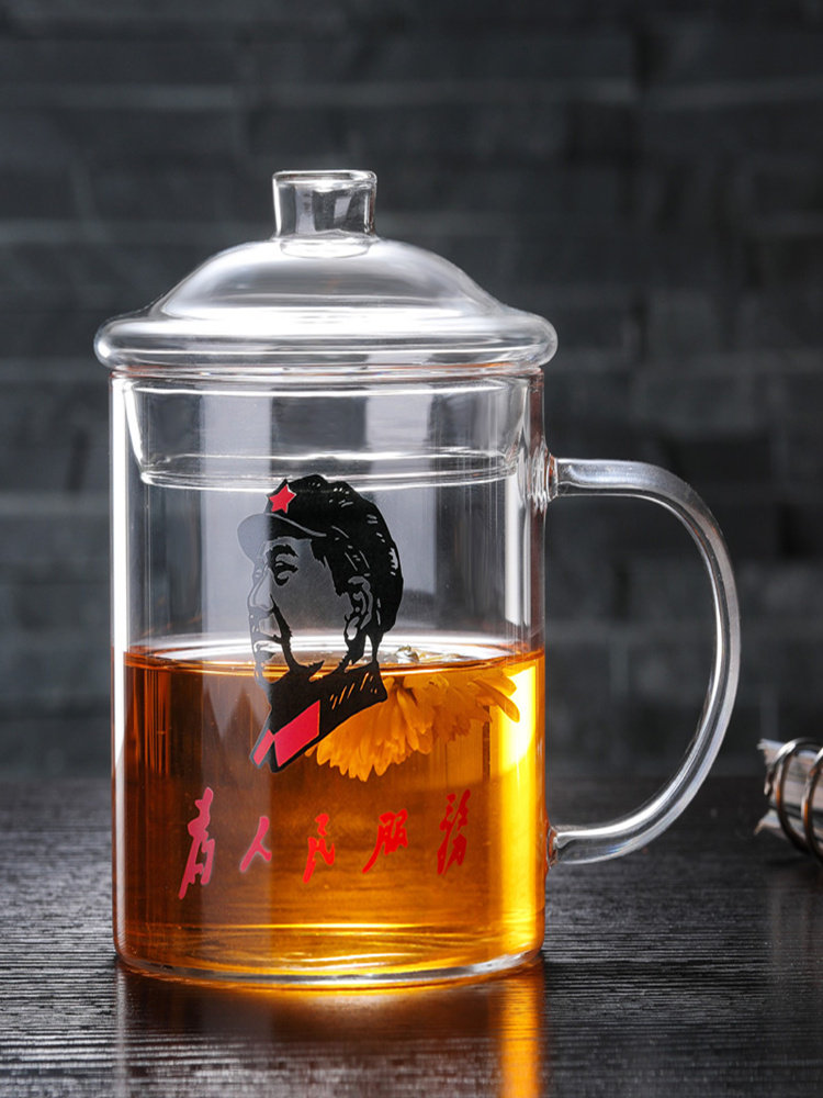 Tianrun Heji glass household thickened heat-resistant large capacity teacup with creative nostalgic teacup