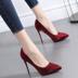 giày 2020 phụ nữ mới của net chuyên nghiệp màu đỏ giày cao gót gót mỏng bảng không thấm nước OT sexy nông nhọn miệng giày đơn nữ 