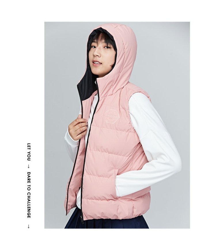 Hongxing Erke phụ nữ mùa đông mới áo khoác ngắn gió áo khoác cotton ấm áp quần áo thể thao giản dị áo vest nữ - Áo thể thao áo gió thể thao nam