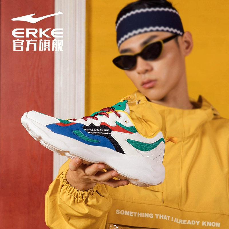 Hongxing Erke Giày chạy bộ thể thao nam Mùa hè thoáng khí của Daddy Shoes Chính thức Flagship Store Chính thức Phiếu giảm giá Trang web Chính hãng - Giày chạy bộ