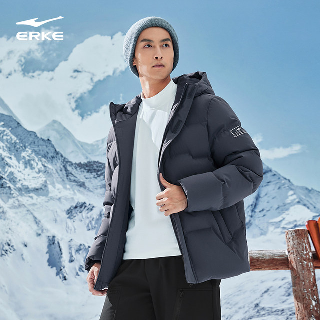 Dual ene energy丨Hongxing Erke down jacket men's 2023 winter men's graphene three-proof snow jacket ຮູບແບບຜູ້ຊາຍ