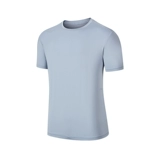 Мужская летняя шелковая футболка с коротким рукавом, спортивная дышащая одежда для защиты от солнца, для бега