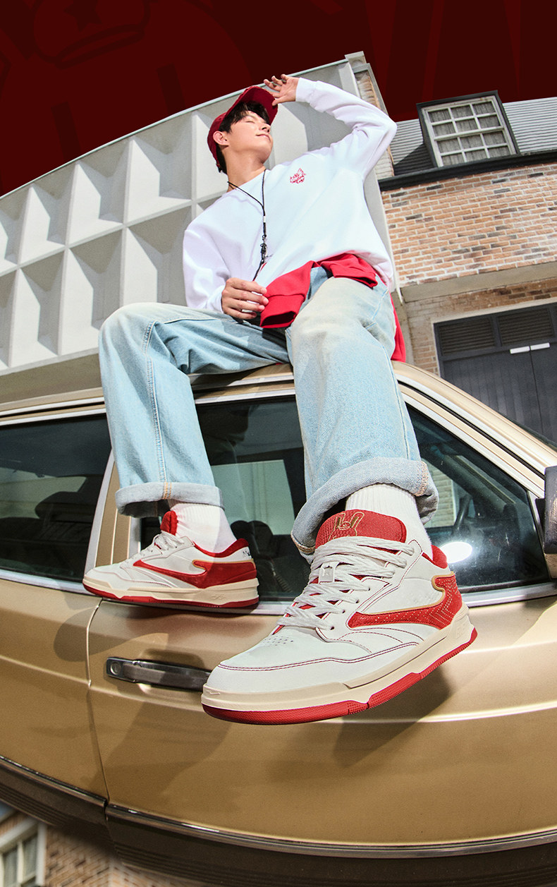 обувь на тонкой подошве ( для скейтборда ) 无双那兔联名鸿星尔克板鞋男款2025新款夏季红色休闲 𫔮厚底运动鞋子 The Erke