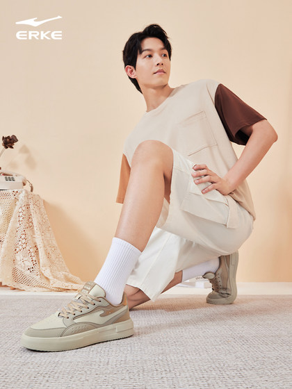 惊鸿鸿星尔克板鞋夏季2025新款厚底男鞋学生休闲鞋百搭运动鞋子男