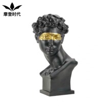 Hotel Model Room reception desk entrance entrance bar sculpture ornament David portrait figure decorations light luxury furnishings