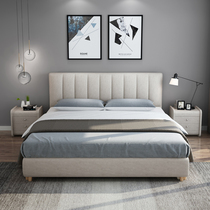 The Nordic cloth art bed simple modern Washable double master nuptial bed 1 8 meters technology cloth bed small apartment