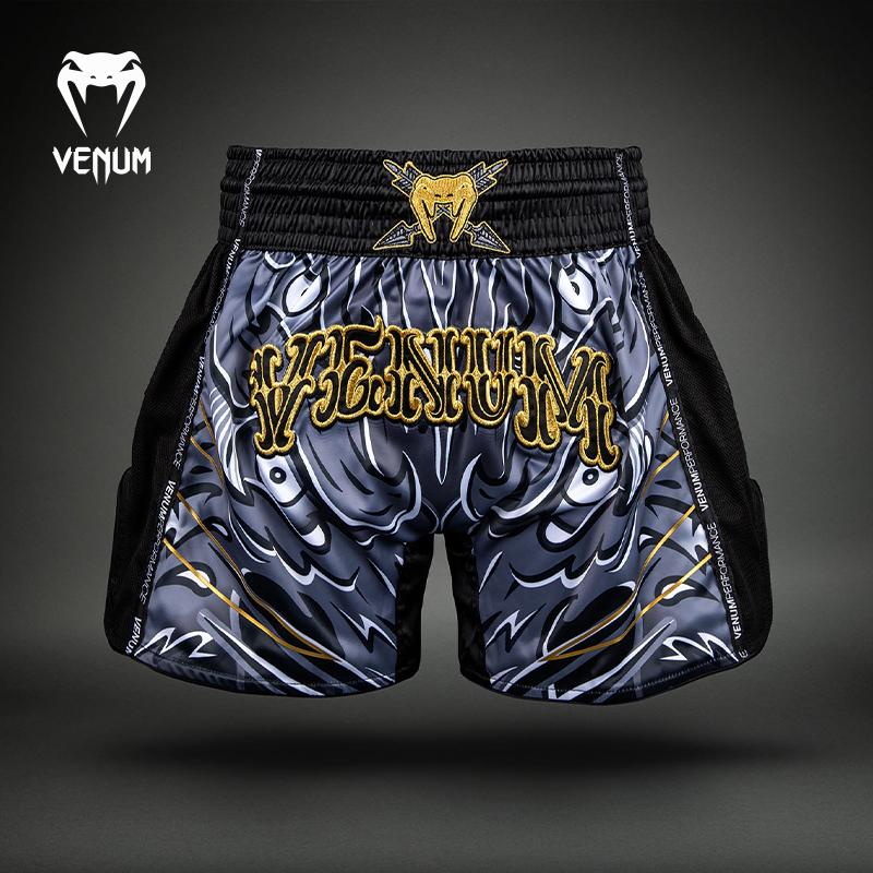 Venum Venom Wolf Atak Muay Thai Shorts Men's Fitness Training Boxing Fighting Muay Thai Sports Shorts