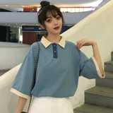 Футболка polo, футболка с коротким рукавом, небольшая дизайнерская матча для школьников, тренд сезона