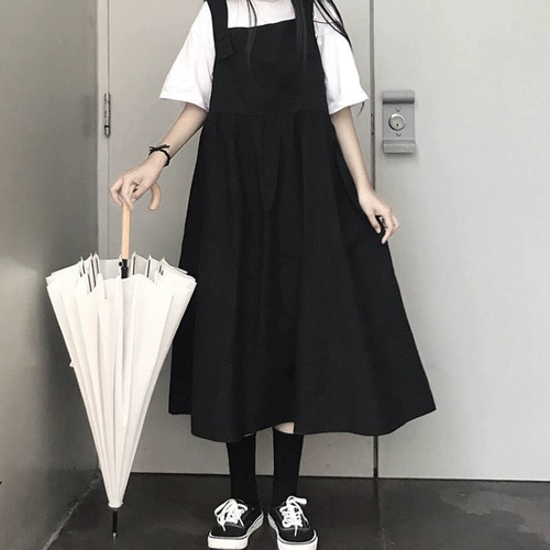 Весеннее летнее платье, подтяжки, длинная юбка, подходит для подростков, яркий броский стиль