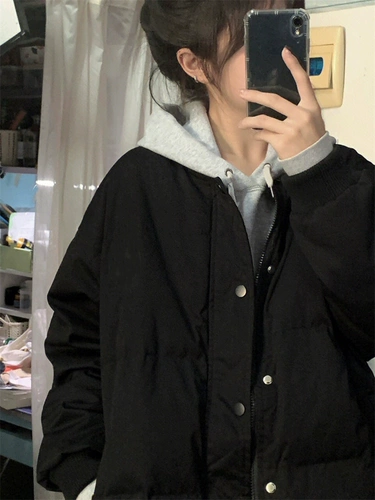 Ретро бейсбольный пуховик, демисезонная форма, флисовая стеганая куртка, в американском стиле, увеличенная толщина, свободный крой, оверсайз