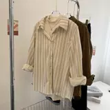 Ретро цветная вельветовая весенняя рубашка, тренд сезона, изысканный стиль