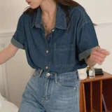 Летняя ретро дизайнерская рубашка для отдыха, в корейском стиле, оверсайз, короткий рукав