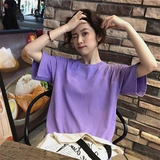 Летняя однотонная универсальная футболка с коротким рукавом, клубника, в западном стиле