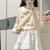 Милый короткий приталенный кардиган, осенняя демисезонная куртка, трикотажная кукла, свитер, новая коллекция