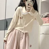 Милый короткий приталенный кардиган, осенняя демисезонная куртка, трикотажная кукла, свитер, новая коллекция