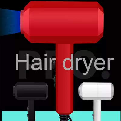 Hair dryer household high-power blue light hammer small portable student dormitory Net red goddess hair dryer tube
