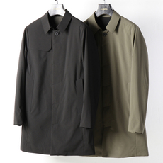 Ветровка мужская 冬新品时尚高端切割工艺商务休闲夹棉加棉风衣中长款男士棉衣外套