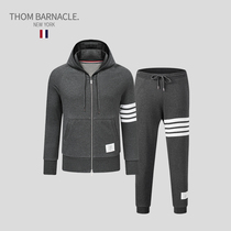 THOM BARNACLE official plus size suit men tb winter long sleeve trend slim hooded casual wear