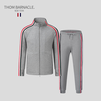 THOM BARNACLE Official Casual Set Men 2021 tb Tide Brand Stand Collar Fashion Sportswear