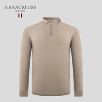 AKNACKFUSS light luxury Tide brand polo shirt mens 2021 new non-iron trend slim body close knit base shirt