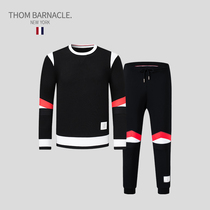 THOM BARNACLE official sweater set mens 2021 long sleeve stitching pullover fashion sportswear