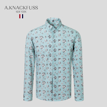 AKNACKFUSS light luxury Tide brand shirt men 2021 new fashion slim slim business fashion fashion casual inch shirt