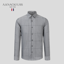AKNACKFUSS light luxury Tide brand shirt men 2021 new fashion slim stripe business fashion fashion casual inch shirt