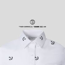 THOM BARNACLE OFFICIAL Official Shirt Man 2021 Tide Cards Black & White Printed Youth Lining