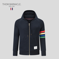 THOM BARNACLE Official Sweater Men Classic Tide Brand Light Luxury Couple Long Sleeve Hooded Cardigan