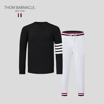 THOM BARNACLE official sweater set mens 2021 new four-bar style round neck sportswear