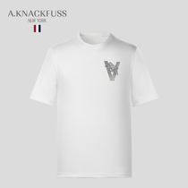 A KNACKFUSS official 2022 new male trend fashion minimalist letter pure color workout short sleeve T-shirt