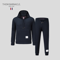 THOM BARNACLE official plus size suit men tb autumn winter men solid color comfortable hooded casual wear