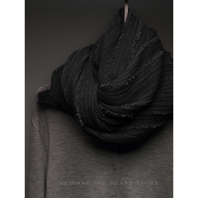 Pure cotton three-dimensional hollow luxury-grade high-end scarf