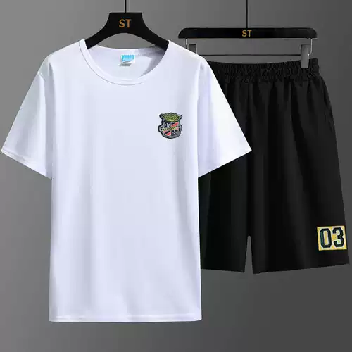 Мужские шелковые шорты, летняя спортивная летняя одежда для отдыха, трендовые штаны, нарукавники, комплект, оверсайз, короткий рукав