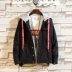 Áo khoác denim nam mùa xuân và mùa thu hip hop quần áo nam thương hiệu quần áo nam hoang dã trùm đầu giả hai áo - Áo khoác vest nam đẹp Áo khoác