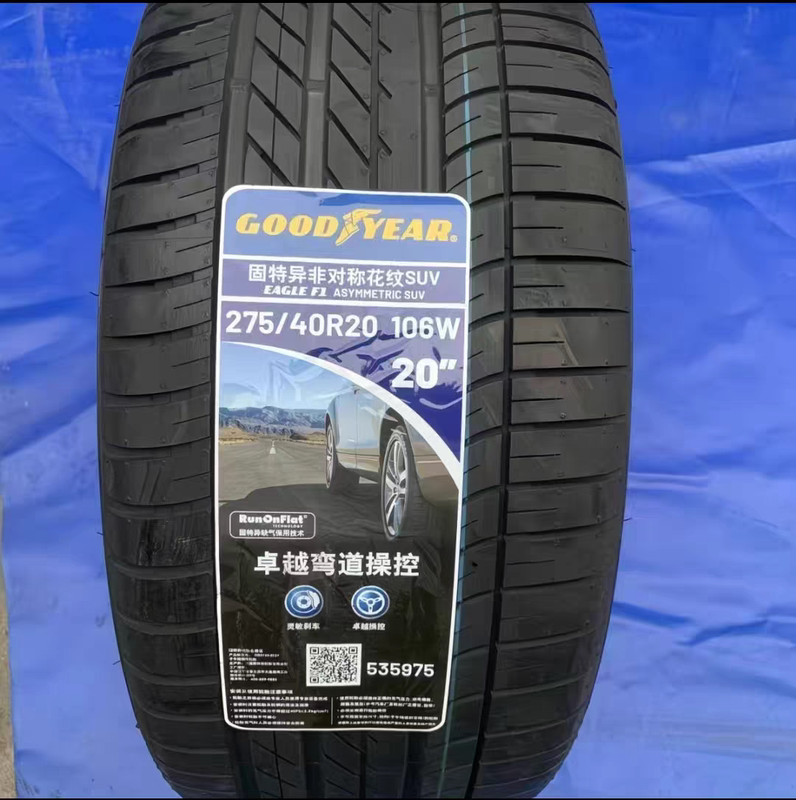 Goodyear Run-Flat Tire 275/40R20 106W Eagle F1 King of Curves 4X4 Suitable for Bmw X3/5