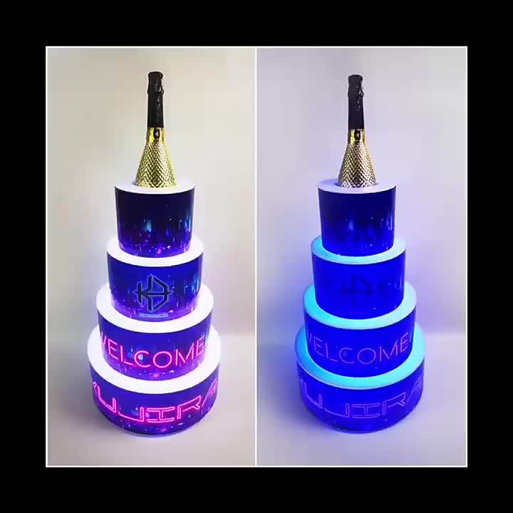 Night Club Bar Lounge Display Racks Vip Bottle Presenter Led Service
