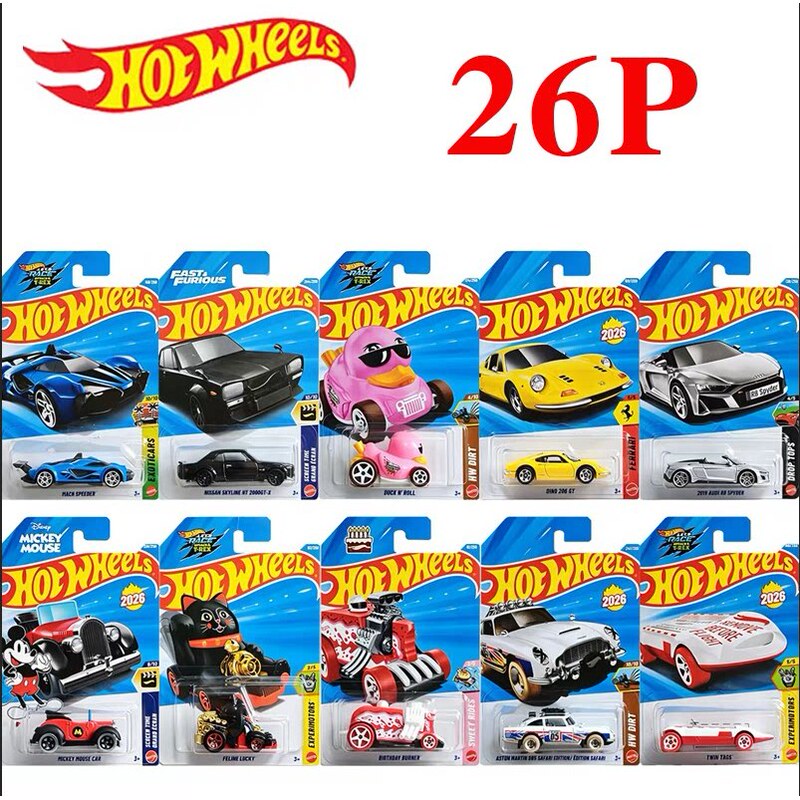 2026 Q Batch Hot Wheels Alloy Car F1 Mclaren Ferrari Optimus Prime Bugatti Car Model Toy