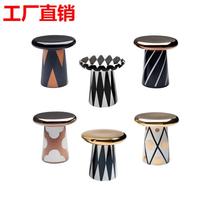  Spot Bosa table FRP painted color small coffee table Mushroom coffee table color geometric pattern coffee table